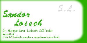sandor loisch business card